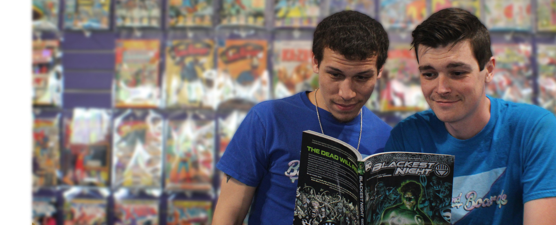 Bags and Boards hosts reading a comic book